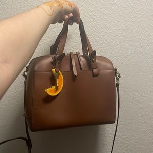 Brown Sydney Satchel-Fossil